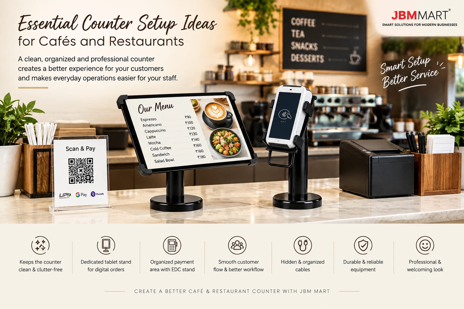 Essential Counter Setup Ideas for Cafés and Restaurants